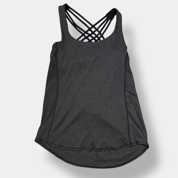 LULULEMON Wild Heathered Black Tank, Athletic Top, Sz 6 - Picture 15 of 16